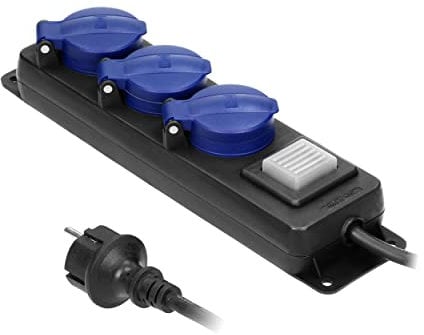 Miratic Ciabatta Elettrica con Interruttore Ciabatta con Interruttore Multipla Presa Elettrica Ciabatta Schuko Presa Esterna da Muro Impermeabile IP44 3 Prese Cavo da 3m Schuko
