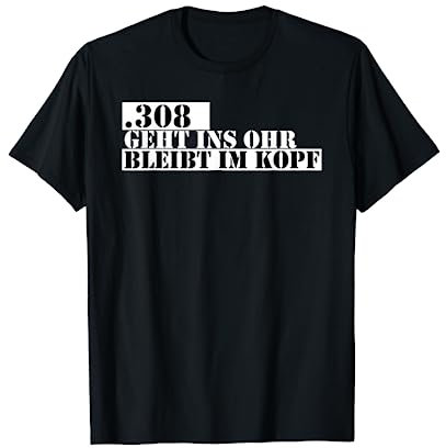 lustige fungermanquotes deutschfunsayingclubs 308 geht ins ohr bleibt im kopf Unisex T-Shirt Schwarz Small Classic Half Sleeve T-Shirt Crew-Ausschnitt Kurzarm Winter