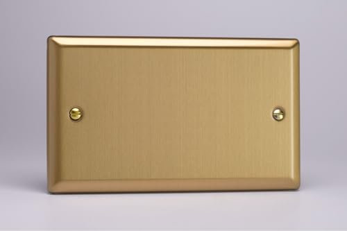Varilight XBDB Double Blanking Plate, Classic Brushed Brass