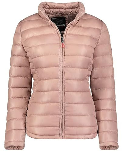 Geographical Norway Annecy Basic Lady - Doudoune Chaude Matelassee Femme Automne Hiver Printemps Ete - Veste Manteau Chaud - Parka Manches Longues Blouson - Femmes (Vieux Rose XL)