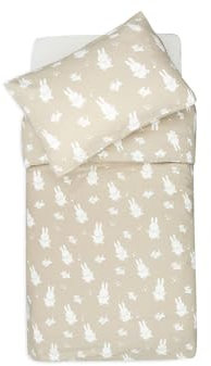 Jollein 003-005-67091 Bettwäsche - Miffy & Snuffy Olive (100x140 cm + 40x60 cm)
