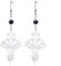 SwirlColor Lotus Blume Dangling Ohrringe, Heilen Charm Anhänger Lotus Blume Yoga Symbol Drop Ohrringe Edelstahl Schmuck Geschenk für Frauen und Mädchen
