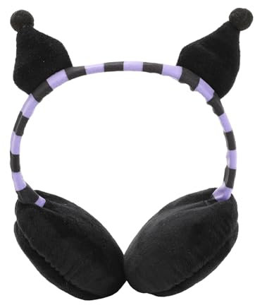 Bioworld Orejeras plegables para cosplay Kuromi, Negro -, talla única