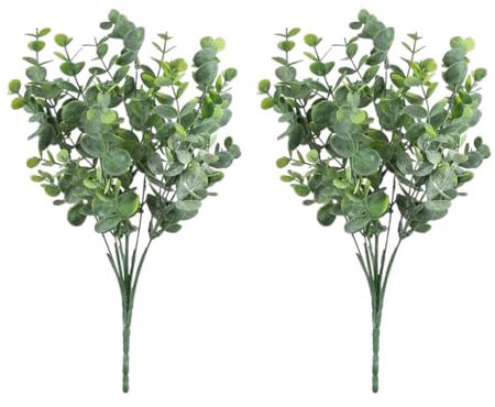 susiodeu 2X Planta Artificial No tóxica para el hogar, Oficina, Sala de Estar, Rama de Planta de imitación ABS Que no se marchita, Degradable
