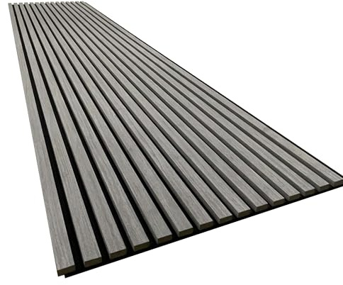 Endorphin Akustikpaneele 10x Eiche grau Echtholzfurnier mit Filz | Wandpaneele, Holzpaneele, Wandverkleidung, Schallschutz, 266x61x2,1cm, Kleben oder Schrauben