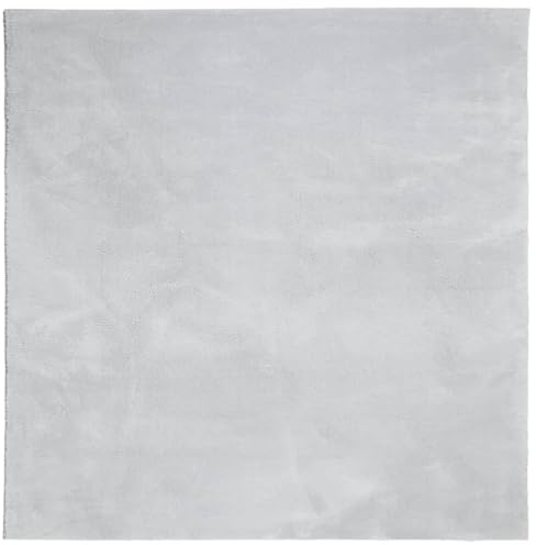 vidaXL Teppich HUARTE Kurzflor Weich und Waschbar Grau 200x200 cm