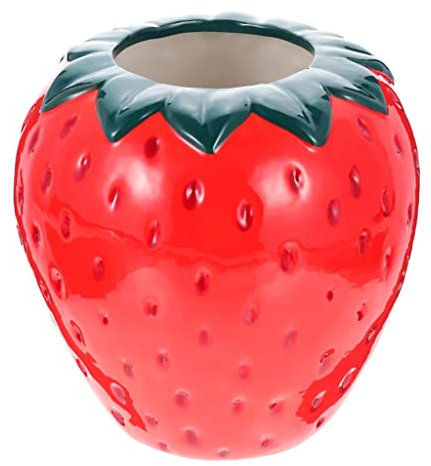 Vase Flower Ceramic Pot Strawberry Planter Decorative Holder Floral Table Decor Fruit Succulent Vases