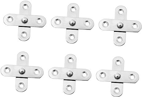 WHAMVOX 6St Scharnier Himmel und Erde Kirschentkerner verstecktes Drehscharnier tatsächl torscharnier Rotationsscharnier türscharnier aus edelstahl verdicken Türangel Welle rotieren