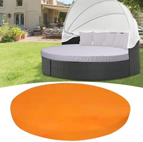 SmileGrace Kissenbezug für Sonnenbett, 167,6 cm, mit Gummiband, Ersatzkissen, rund, für Terrasse, Tagesbett, 167,6 cm, einfache Passform, 167,6 cm