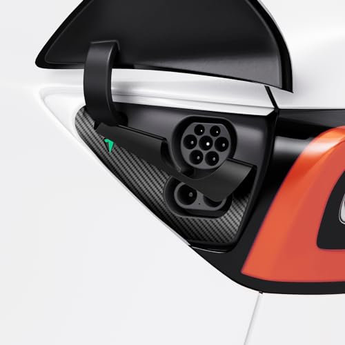 Spigen Tesla Model 3 2021-2023 and Y (~2024) Protective Film and Wrap Set Charge Port, Premium Design, Designed for Tesla Accessories - Carbon Edition