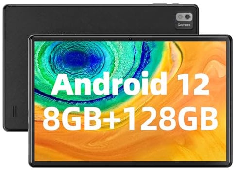 SGIN Tablet 10.1 Inch 8GB RAM 128GB Storage Android 12 Tablet PC, 800x1280 IPS Display, Octa-core Processor, WiFi, Bluetooth, Type-C, 6000mAh Battery