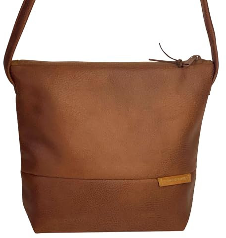 Bowleanies Taschen Umhängetasche aus Lederfaserstoff (Braun)