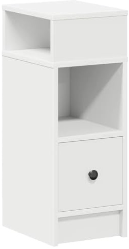 vidaXL Nachttisch mit Schublade Weiß 25x31x66 cm