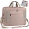RAINSMORE Sacoche Ordinateur 17 Pouces Sac Ordinateur Imperméable Grand Sacoches pour Ordinateur Portable Sacoche pc Sac PC Portable Bandoulière Porte Document Homme et Femme Rose