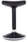 Wiltec Sitz- & Stehhocker schwarz, Drehhocker höhenverstellbar bis 82 cm, Polsterhocker bis 135 kg, moderner Hocker drehbar für Büro und Homeoffice