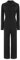 Sinleey Womens Long Sleeve Coverall Mechanic Uniform Workwear Boiler Suit Overalls Loose Fit Jumpsuit Rompers Black XXL