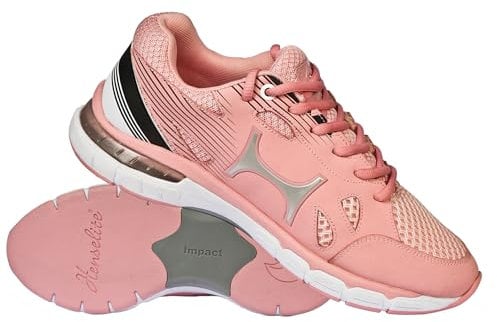 Henselite Ladies L505 Impact Lawn Bowling Shoes (Salmon Pink, UK Footwear Size System, Adult, Women, Numeric, Medium, 6)