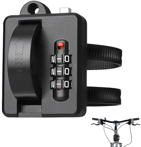 Candado para casco de motocicleta, candado de combinación de manillar para bicicletas, seguridad versátil para motocicletas, seguridad antirrobo para familias y amigos