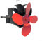 Silent 4 Blade Magnetic Fan for Wood Log Burners, Heat Powered, Wall Mounted Design