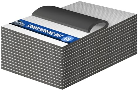 15 Pièces Tapis D'Isolation Acoustique Tapis, Isolant Thermique Voiture | 250 x 180 x 5mm Isolation Phonique Voiture pour Étanche, Ignifuge, Moteur, Voiture, Porte, Fenetre