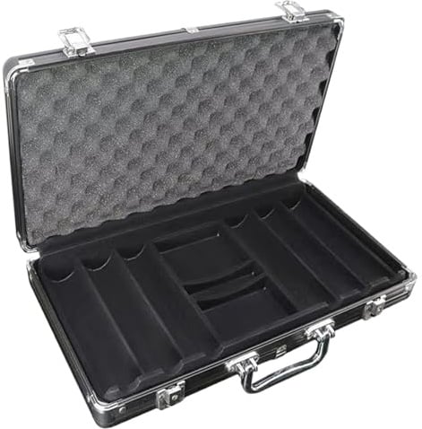 Generisch Aluminium Poker Koffer, Mit Kapazität von 300 Stück und Matter Harter Oberfläche, Metall Box Für Pokerchips Als Halter, Für Erwachsene, Anfänger und Kartenspiel-Enthusiasten