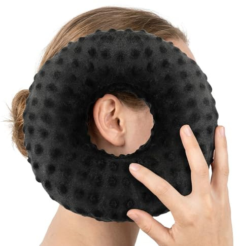 Umllpet Piercing Kissen mit Loch, Donut Kissen für Seitenschläfer gegen Ohrenschmerzen, Verstellbares Ohrkissen, Runde Piercing Pillow für Ohrpiercing und Schmerzempfindliche Ohren