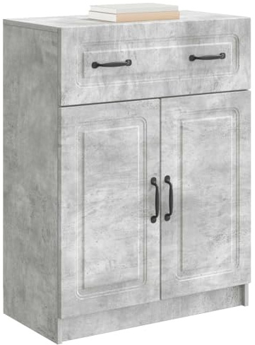 vidaXL Sideboard Betongrau 66 x 34,5 x 87 cm Holzwerkstoff, Wohnzimmer Sideboard, rechteckige Aufbewahrung, modernes Design, platzsparendes Möbelstück, vielseitige Deko