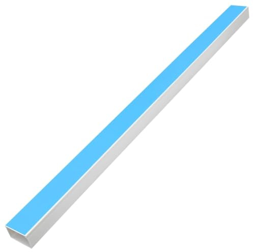 Cable Ducts Self-Adhesive PVC 150 x 50 mm 10 m Length Set of 10 Cable Protection Tubes for Office, TV, PC and Gaming Cable Management, Wall and Floor Mounting, Cable Hiding and Safety