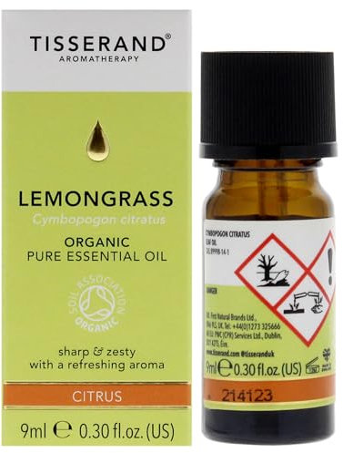 Tisserand Lemongrass Organic Essential Oil - 9ml