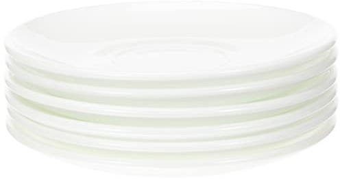 ArcorocHotelerie Blanc Kaffeeuntertasse in weiß - Ø 140 mm - Opalglas - 6 Stück, Bottom cup 14cm for breed cup 190ml and 220ml