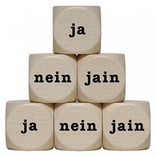 ja-Nein-Jain Holzwürfel 30 mm - 1 Stück