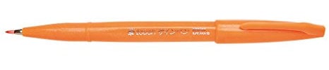 Pentel SES15C-F Feutre Pinceau en souple à base d'eau pour Croquis Orange
