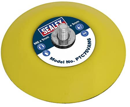 Sealey PTC75VAM6 Hook & Loop Backing Pad Ø71mm M6 x 1mm