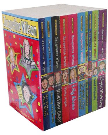 Jacqueline Wilson 10 books collection Set Pack (The Story Of Tracy Beaker, Starring Tracy Beaker, Dustbin Baby, Vicky Angel, Lily Alone, The Worst Thing About My Sister, The Mum-Minder, The Worry Wesite, Best Friends,The Longest Whale Song)