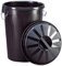 Denox DEN079 Cubo Industrial 50 litros. Negro, ø455x505 mm