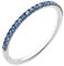 MIORE Damen-Ring 9 Karat (375) Weißgold mit Saphir (52 (16.6))