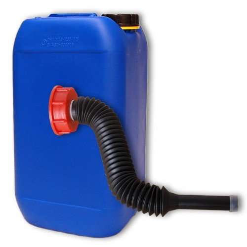Bidon Plastique 15 litres Bleu + 1 Long Bec verseur Flexible DIN 61 (22246+22037)