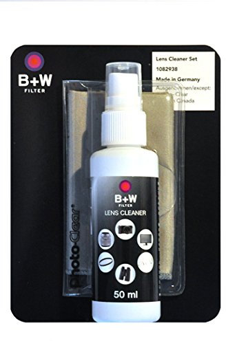 B + W 1082938 Lenses, Filters & Other Surfaces (Optical Lens Cleaner Cleaning Kit – Cleaning cloth – Black