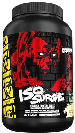 MUTANT ISO Surge | Molkenisolat-Proteinpulver | 25 g Protein, schnell verdauliches Molkenproteinisolat & Molkenhydrolysat, Gourmet-Aromen | 727 g | Bananencreme