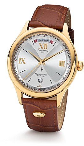 Kronsegler Martin Luther Herren Armbanduhr Automatik Limit. Vergoldet-Silbern