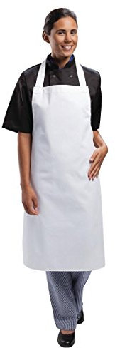 Tablier de cuisine blanc en polycoton blanc