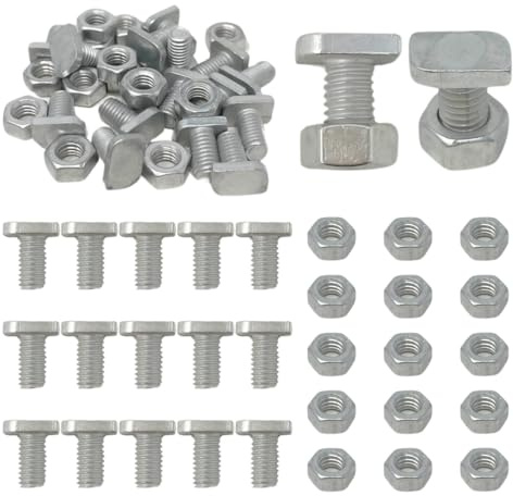 15 Cropped Head Aluminium Greenhouse Nuts and Bolts Genuine Elite Greenhouses Parts