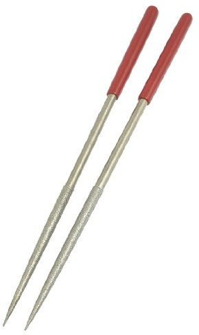 4.5 mm x 180 mm Lapidaire bijoutier ronde Queue de Rat Diamant Needle Files 2 pcs