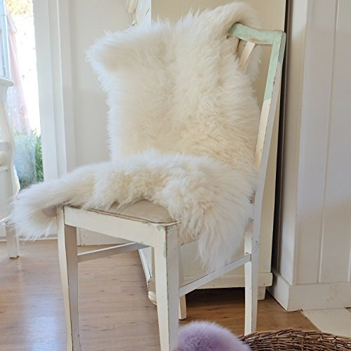 Lammfell Champagner 130-140 cm echtes Merino Schaffell kuschelig weich Teppich ökologische Gerbung von Deutschen Schäfereien Naturform Dekofell Läufer