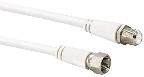 Schwaiger GmbH -KVCVHQ50 532- SAT-Antennen-Adapterkabel/ 5 m Anschlusskabel/konfektioniert/ 90 dB/ 2-Fach geschirmt/F-Stecker > F-Buchse/weiß
