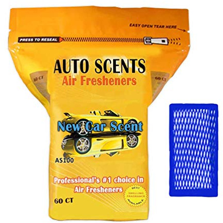 Professional New Car Scent Air Freshener Pads – Long-Lasting Odor Eliminators for Cars, Homes, and Offices – 60 Heavy-Duty Pads for Musty Smells