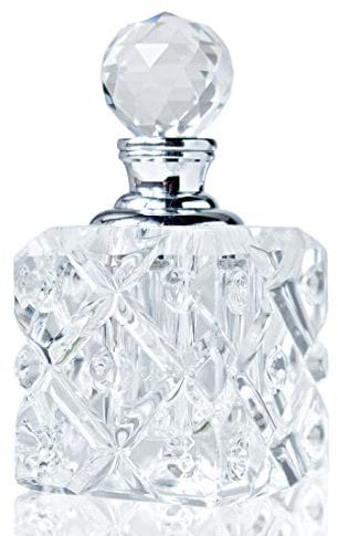 H&D Klare Vintage Kristall leere Mini nachfüllbare Parfümflasche Glas Lady Geschenk 5ml