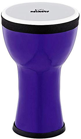 Nino Percussion Elements Mini Djembe - Kleines Musikinstrument für Kinder ab 3 Jahren - Durchmesser 6 Zoll - Kunststoff, Lila (NINO-EMDJ-GP)