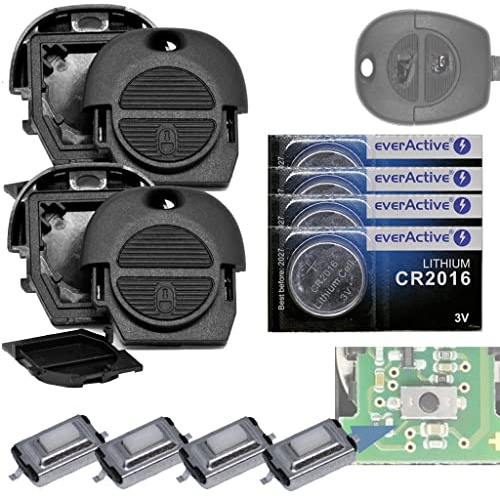 Schlüssel Gehäuse Set passend für Nissan Almera II Micra II Navara Primera P11 Terrano II X-Trail T30 Autoschlüssel Fernbedienung