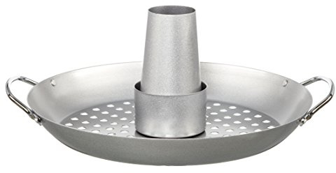 Dehner Grillzubehör Hähnchengriller, Ø 31 cm, Höhe 10 cm, Edelstahl, silber